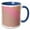 Blue/White, variant on 3drose, Red Target - Abstract Design from Concentric Rings, 11oz Two-tone Black Mug