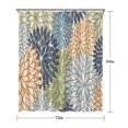 thumbnail image 5 of Blue Floral and Petal Pattern Shower Curtain 72"x84" ,Bathroom Decorative Shower Curtains Set with 12 Hooks,Modern Waterproof Washable Shower Curtain, 5 of 6
