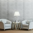 thumbnail image 2 of Art3d 6-Pack 47.2 "x23.6" PVC 3D Wall Panels Cum 2ftx4ft Drop Ceiling Tile, 3D Textured Wavy Wall Paneling-White, 2 of 7