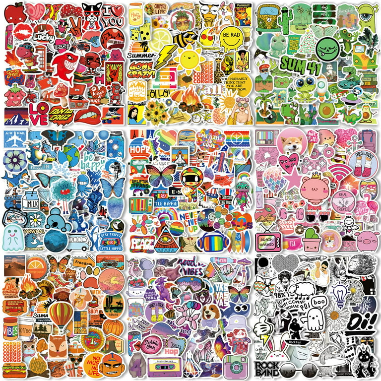  LIFEBE 600 PCS Mini Stickers, Adorable Small Stickers for  Adults Kids,Waterproof Tiny Stickers for Water Bottle Scrapbook Phone Case  (24 Sheets Set）