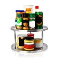 thumbnail image 5 of Clearance 2 Tier Lazy Turntable Lazy Organizer Use For A Organizer Or Kitchen Cabinet Organizers Stain for Home & Kitchen Silver, 5 of 7