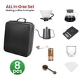 thumbnail image 4 of SOTECH Pour Over Coffee Maker Set, Coffee Kettle Scale, Pour Over Coffee Dripper, Bean Grinder, Glass Server, Drip Cup, Filter Paper, All in 1, Trave, 4 of 7
