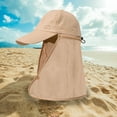 thumbnail image 6 of UPF Sun Hat 3-Way Adjustable with Detachable Shawl for Men & Women, Outdoor Hiking/Fishing/Camping (Foldable, Khaki), 6 of 8