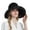 Black, variant on ZHENHONG Sun Hats for Women Outdoor Sunscreen Floppy Hat Fashion Wide Brim Basin Hat Casual Solid Color Headwear Black