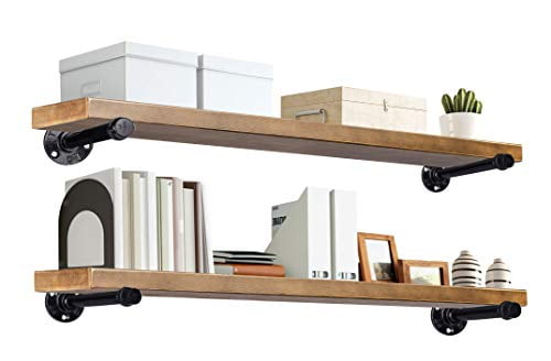 Mounted Floating Shelf Floating Shelves with Brackets Records Storage Wooden Bookcase Modern Wood Floating Shelf Reclaimed Wood Shelf