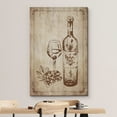 thumbnail image 3 of wall26 Canvas Print Wall Art Retro Vintage Grape Wine Sketch Drinks &amp; Cocktails Alcohol Digital Art Modern Art Decorative Bohemian Chic Kitchen/Food for Living Room, Bedroom, Office - 24"x36, 3 of 5