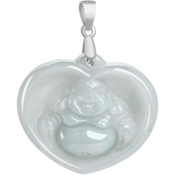 Charming Natural Green Buddha Jade Necklace - Maitreya Pendant for Love & Wealth Attraction - A Warm & Blessed Token for Life's Precious Celebrations