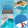 thumbnail image 3 of Swimming Pool Ladder Mat,Pool Step Pad for Above Ground Pool Ladder,Pools Liner and Stairs mat with Non-Slip Texture,Topboutique Blue Pool Ladder Protective Mat,9" x 36",Stripe, 3 of 8
