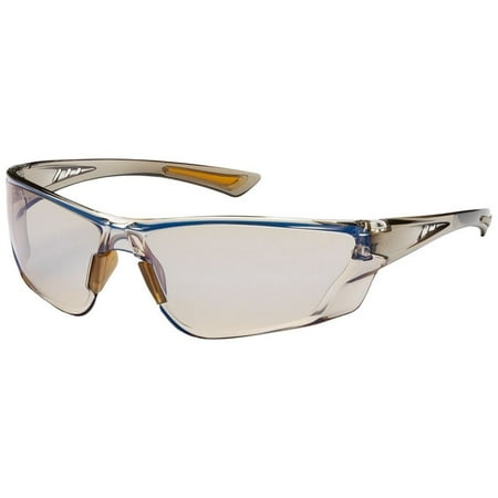 Bouton Recon Safety Glasses Brown Temple Indoor/Outdoor Blue Anti-Fog