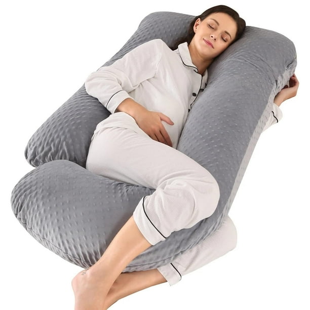 Almohadas de Embarazo para Dormir, Almohada de Maternidad con Forma de U para Adultos, Soporte con Relleno de Espuma con Memoria para Espalda, Piernas, Vientre