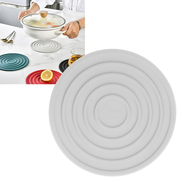 Set de Porte-Pots, Dessous de Cuisine en Silicone Épaissi Napperon Rond pour Restaurant Home