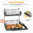 thumbnail image 2 of SPECILITE Bathroom Metal Under Sink Organizer, Kitchen Pull Out Counter Sliding Drawer Shelf, Black, 2 of 8