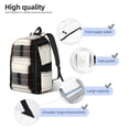 thumbnail image 5 of Casual Canvas Backpack Without Interlayer Large Capacity Stick Bag Design For Outdoor Shopping Office Outdoor Sports White Buffalo Plaid Check Tartan Scotland_3 Medium, 5 of 7