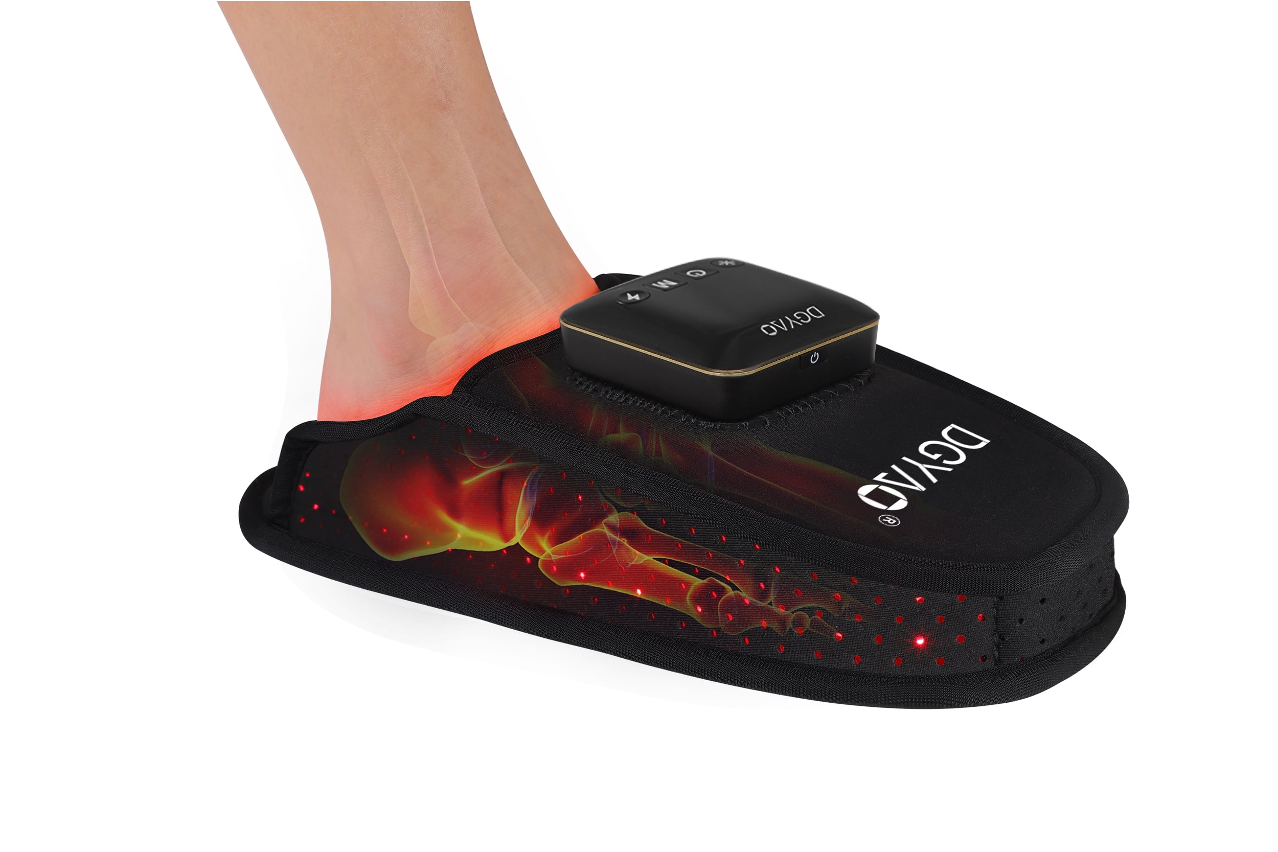 DGYAO Cordless Red Light and Infrared Light Slipper for Feet Toes Rechargeable with Pulse Mode