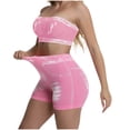 thumbnail image 2 of Idoravan yoga two piece set for women shorts Fahion Women's 2 Piece Sleeveless Crop Tops Cropped Pants Set Solid, 2 of 6