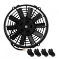 thumbnail image 2 of 9 Inches Slim Fan Push Pull Electric Radiator Cooling Fans 12V 80W Mount Kit Universal Black, 2 of 8
