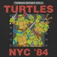 thumbnail image 2 of Women's Teenage Mutant Ninja Turtles NYC '84 Poster  Graphic Tee Black Small, 2 of 4