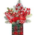 thumbnail image 1 of Árbol de Navidad Hatisan pequeño artificial con adornos rojos, 1 of 7