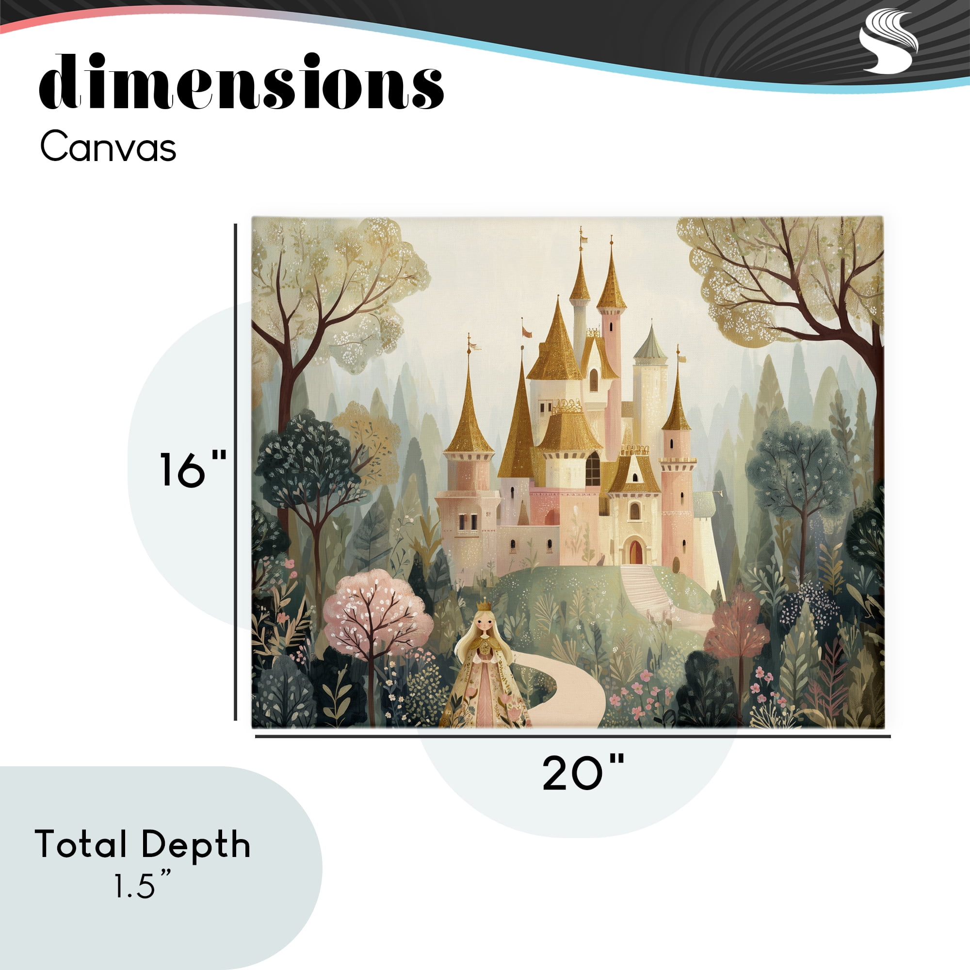 Stupell Industries Whimsical Castle Path Canvas Wall Art, design by Christine Simpson Art