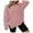 Light Pink, variant on Hessimy Womens Oversized Waffle Knit Crewneck Sweatshirts Long Sleeve Side Slits Casual Pullover Sweatshirt Tops(Sky Blue,L)