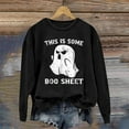 thumbnail image 3 of This Is Some Boo Sheet Halloween Sweatshirts for Women 2025 Crewneck Ghost Funny Novelty Graphic Sweatshirt Pullover, 3 of 4