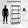 thumbnail image 3 of Gymax 2PCS 5-Tier Metal Shelving Unit w/ Adjustable Wire Racks 2000 lbs Capacity, 3 of 10