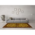 thumbnail image 3 of Ahgly Company Machine Washable Indoor Square Persian Yellow Traditional Area Rugs, 3' Square, 3 of 4