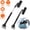 Black, variant on Moclever 3 in 1 Windshield Ice Scraper Extendable Car Snow Removal Tool Telescoping Car Broom Snow Shovel Automobile Frost Removal, Blue