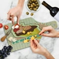 thumbnail image 4 of Ice Cream Cutting Board, Vintage Ice Cream Pattern in Funky Tones with Retro Style Effects Illustration, Tempered Glass Cutting and Serving Board, Wine Bottle Shape, Multicolor, by Ambesonne, 4 of 5