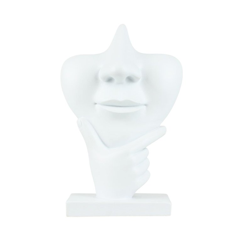 JewelryNanny Artsy Face Eyeglass Holder Stand - Sculpted Nose for  Eyeglasses or Sunglasses, Thinker, White
