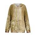 thumbnail image 4 of Hoodies for Women, Trendy Tops with Christmas Print, Long Sleeve Sweatshirt with Pockets, Pullover Lightweight for Casual Fall Fashion,Gold,S, 4 of 7