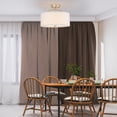 thumbnail image 4 of Miumaeov Mid Century Modern Ceiling Light Semi-Flush Mount Fixture ​Linen Chandelier for House Bedroom Hallway Living Room Bathroom Dining Kitchen, 4 of 10