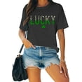 thumbnail image 3 of LAZYCHILD St. Patrick's Day Shirts for Women Green Lucky TShirt St. Paddys Day Leopard Lucky Shamrock Short Sleeve Tops, 3 of 6