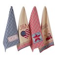 thumbnail image 1 of Design Imports CAMZ12688 DII Americana Torchon Orné (Ensemble de 4), 1 of 2