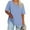 Z-Sky Blue, variant on Camleand Women's Plus Size V Neck Short Sleeved Solid T Shirts Summer Half Sleeve Tees Casual Loose Fit Cotton Tunic Tops