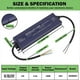 thumbnail image 3 of Controlador LED de 12 V IP67 A Prueba de Agua 12 V 100 W Transformador de Fuente de Alimentación 100-264 V CA A 12 Voltios CC Salida de Bajo Voltaje, para Luz, 3 of 5
