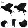 thumbnail image 4 of 2PCS Black Lifesize Raven Movie Prop Fake Crow Halloween Hunting Decor Birds, 4 of 5