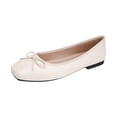 thumbnail image 2 of Willtoo Women's Bow Ballet Flats for Dressy, Comfortable Low Heel Closed Square Toe Slip On Shoes for Party Wedding Vacation, 2 of 6