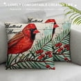 thumbnail image 3 of PHYHOO Christmas Pillow Covers Buffalo Plaid Merry and Bright Farmhouse Pillows Winter Holiday Rustic Red Black Cushion Covers for Couch ( ), 3 of 5