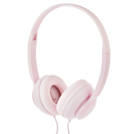 Onn. On Ear Wired Headphones - Pink