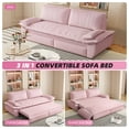 thumbnail image 6 of Firscook 73.2"Queen Pull Out Sofa Bed, Velvet Convertible Sleeper Couch for Small Spaces, Pink, 6 of 9