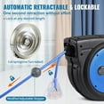 thumbnail image 6 of 65FT Retractable Extension Cord Reel - 12AWG 3C SJTOW Heavy Duty Power Cord with Auto Rewind, 6 of 11