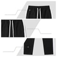 thumbnail image 3 of MXALUOB Men's Track Pants Side Striped Athletic Open Bottom Trousers Drawstring Elastic Waist Straight Leg Fashion Pant for Training Gym, 3 of 5