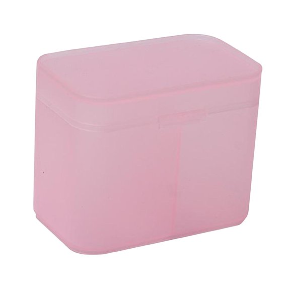 Organizador de plástico transparente Zulema soporte toallitas de uñas Rosado Estuche organizador de algodón de maquillaje