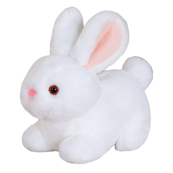 SSBSM 15/20/30cm Rabbit Doll Toy Lovely 3D Eyes Lying Position Bunny Doll Plushie Ornament Fully Filled Rabbit Plush Doll Keychain Pendant New Year Gift