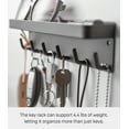 thumbnail image 6 of Yamazaki Home  Magnetic Key Rack, Steel, Holds 4.4 lbs - L 1.77 x W 9.65 x H  2.36 inches Black, 6 of 8