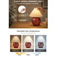 thumbnail image 3 of Better Homes & Gardens 9.5" Crimson Dome Rechargeable LED Portable Lamp with Dimmable Touch Sensor, 3 of 8
