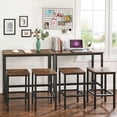 thumbnail image 2 of Industrial Narrow Bar Table, 15.7" x 39.4" x 35.4", Rustic Brown & Ink Black,High Pub Table, 2 of 6