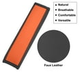 thumbnail image 4 of 2pcs Universal Car Seat Belt Cover Pads Shoulder Seatbelt Pads Cover Faux Leather Hole, Black Orange, 4 of 7