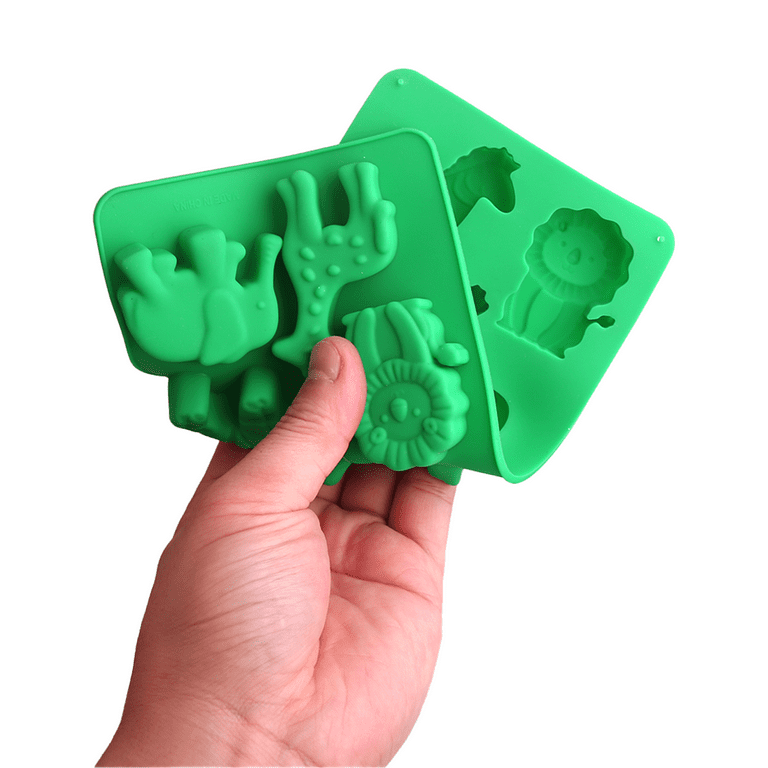 Way to Celebrate Jungle Animals Silicone Candy Mold, Green, Baking, Non-Stick